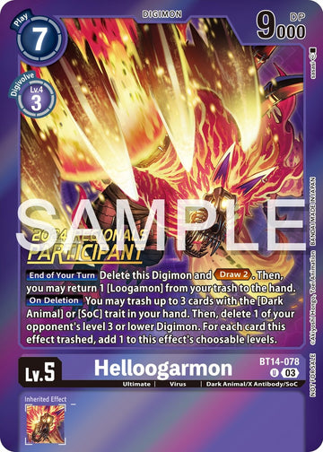 Helloogarmon (2024 Regionals Participant) [BT14-078] [Blast Ace] Foil