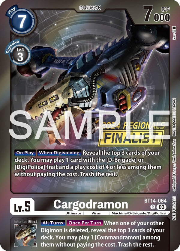 Cargodramon (2024 Regionals Finalist) [BT14-064] [Blast Ace] Foil
