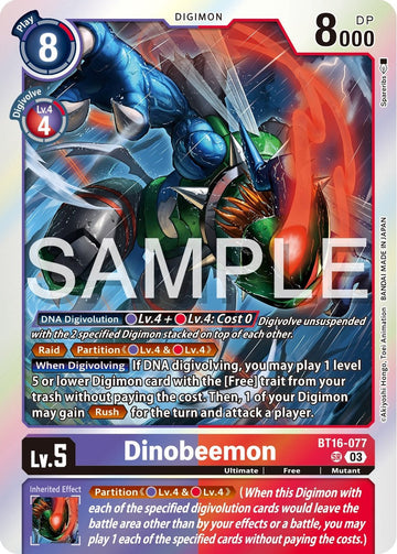 Dinobeemon [BT16-077 SR] [Beginning Observer] Foil