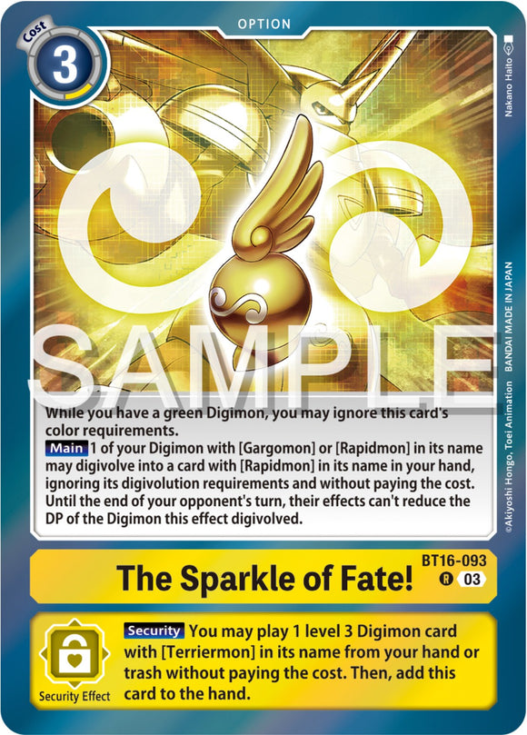 The Sparkle of Fate! [BT16-093] [Beginning Observer] Foil