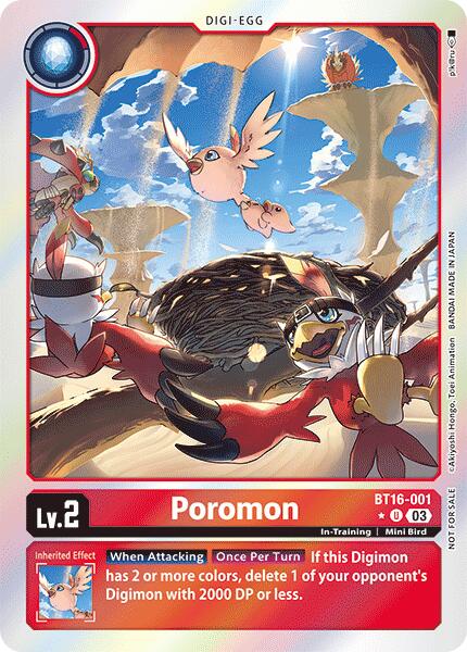 Poromon (Box Promotion Pack: Beginning Observer) [BT16-001] [Beginning Observer] Foil