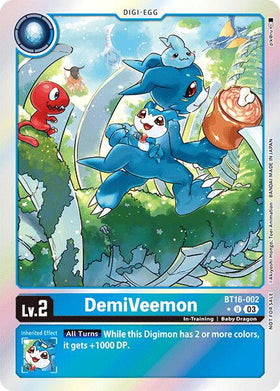 DemiVeemon (Box Promotion Pack: Beginning Observer) [BT16-002] [Beginning Observer] Foil