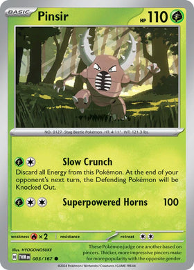 Pinsir [003/167] [Twilight Masquerade] Reverse Holofoil