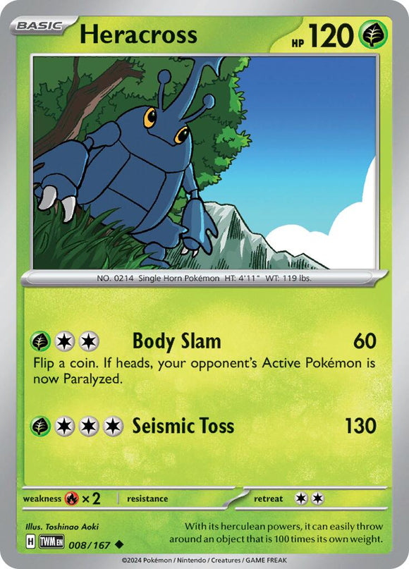 Heracross [008/167] [Twilight Masquerade] Reverse Holofoil