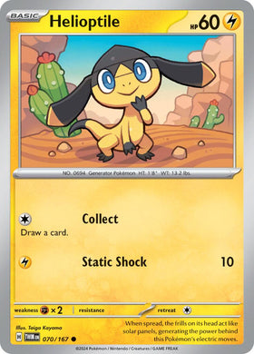 Helioptile [070/167] [Twilight Masquerade] Reverse Holofoil