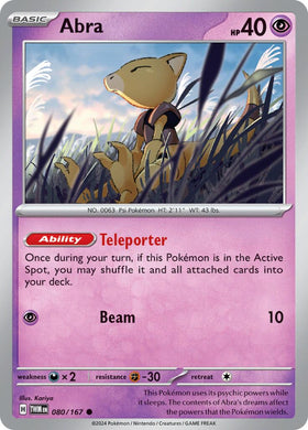 Abra [080/167] [Twilight Masquerade] Reverse Holofoil