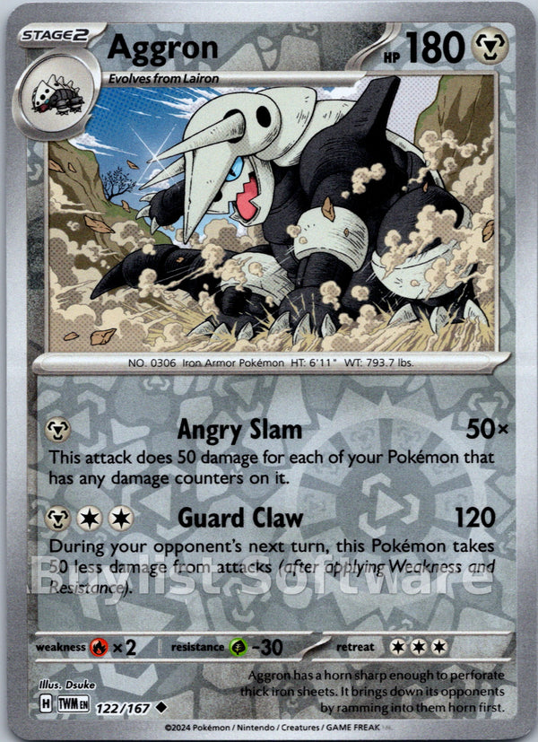 Aggron [122/167] [Twilight Masquerade] Reverse Holofoil