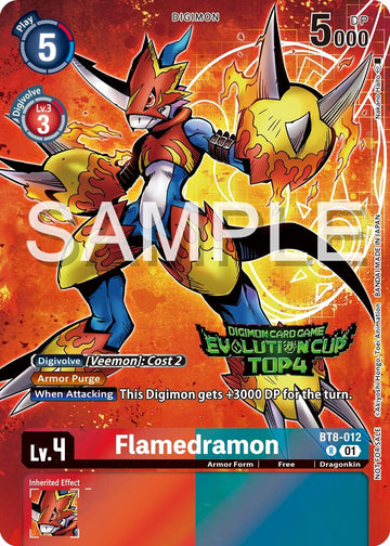 Flamedramon - BT8-012 (2024 Evolution Cup Top 4) [BT8-012 R] [New Awakening] Foil