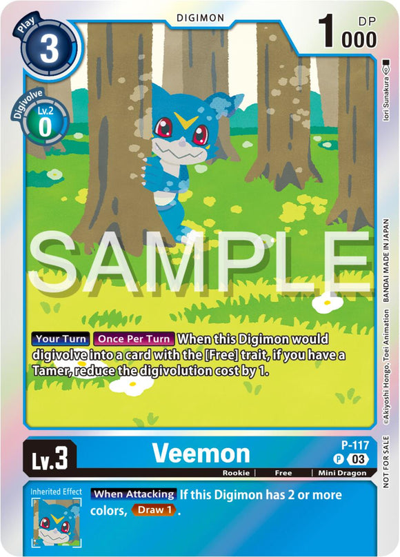 Veemon (Beginning Observer Pre-Release) [P-117] [Digimon Promotion Cards] Foil