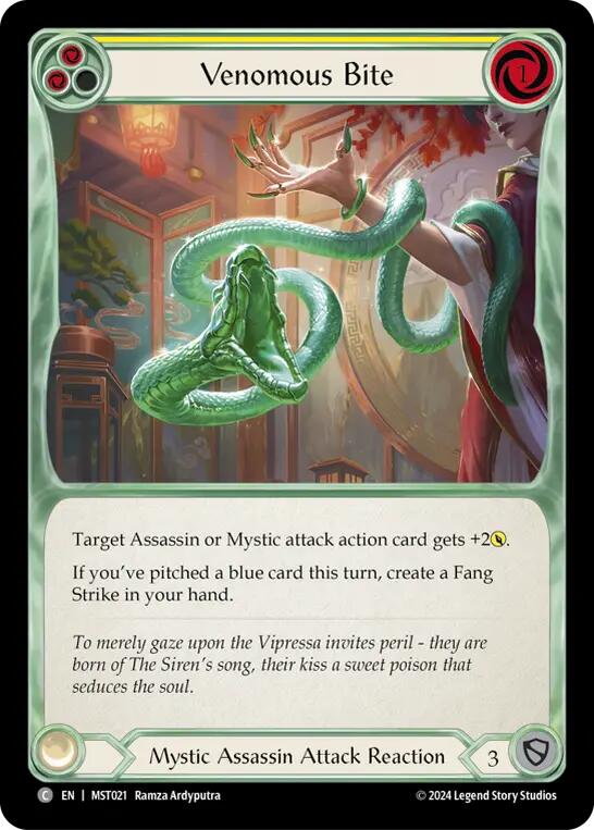 Venomous Bite (Yellow) [MST021] [Part the Mistveil] Rainbow Foil