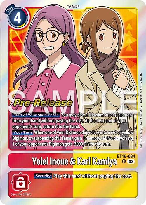 Yolei Inoue & Kari Kamiya [BT16-084] [Beginning Observer Pre-Release Cards] Foil