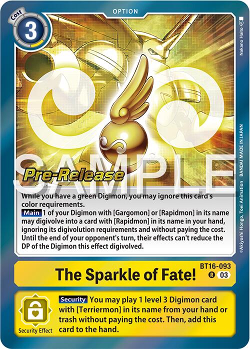 The Sparkle of Fate! [BT16-093] [Beginning Observer Pre-Release Cards] Foil