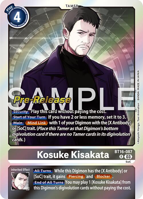 Kosuke Kisakata [BT16-087] [Beginning Observer Pre-Release Cards] Foil