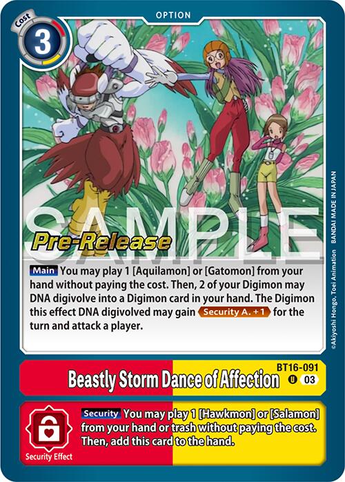 Beastly Storm Dance of Affection [BT16-091] [Beginning Observer Pre-Release Cards] Foil