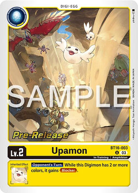 Upamon [BT16-003] [Beginning Observer Pre-Release Cards] Foil