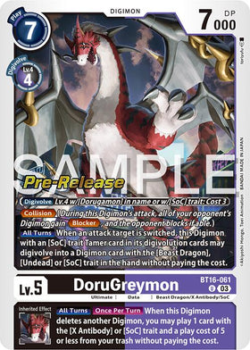 DoruGreymon [BT16-061] [Beginning Observer Pre-Release Cards] Foil