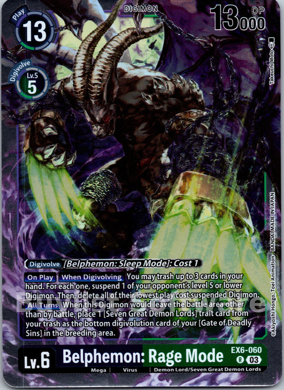 Belphemon: Rage Mode [EX6-060] [Infernal Ascension] Foil