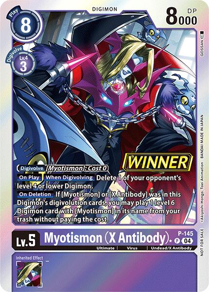 Myotismon (X Antibody) (Store Tournament 2024 Jul. - Sep. Winner Pack) [P-145] [Digimon Promotion Cards] Foil
