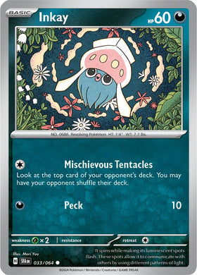 Inkay [033/064] [Shrouded Fable] Reverse Holofoil