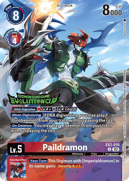 Paildramon (August 2024 Evolution Cup Participant) [EX3-010] [Draconic Roar] Foil