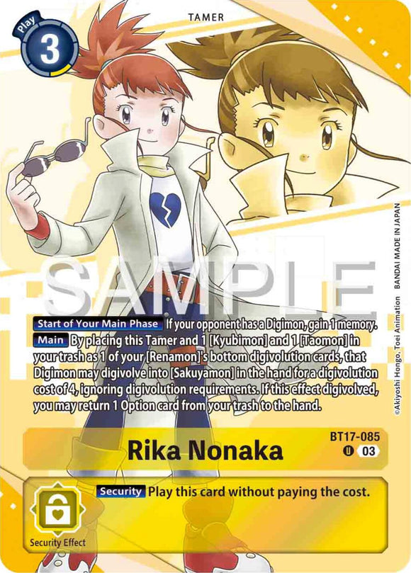 Rika Nonaka (Premium Heroines Set) [BT17-085] [Secret Crisis] Foil