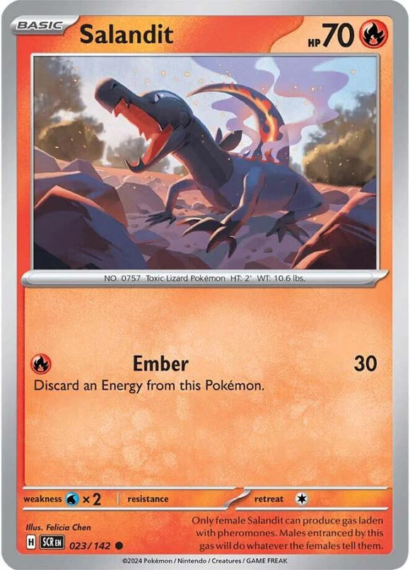 Salandit [023/142] [Stellar Crown] Reverse Holofoil