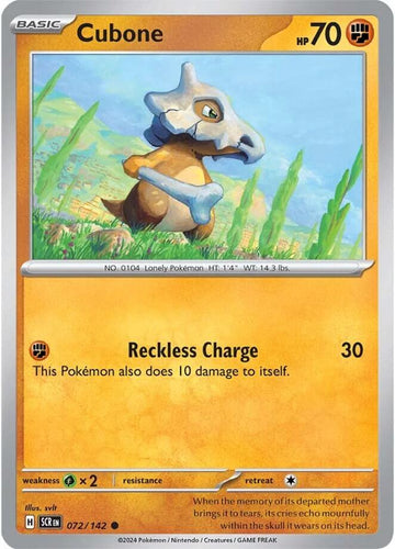 Cubone [072/142] [Stellar Crown] Reverse Holofoil