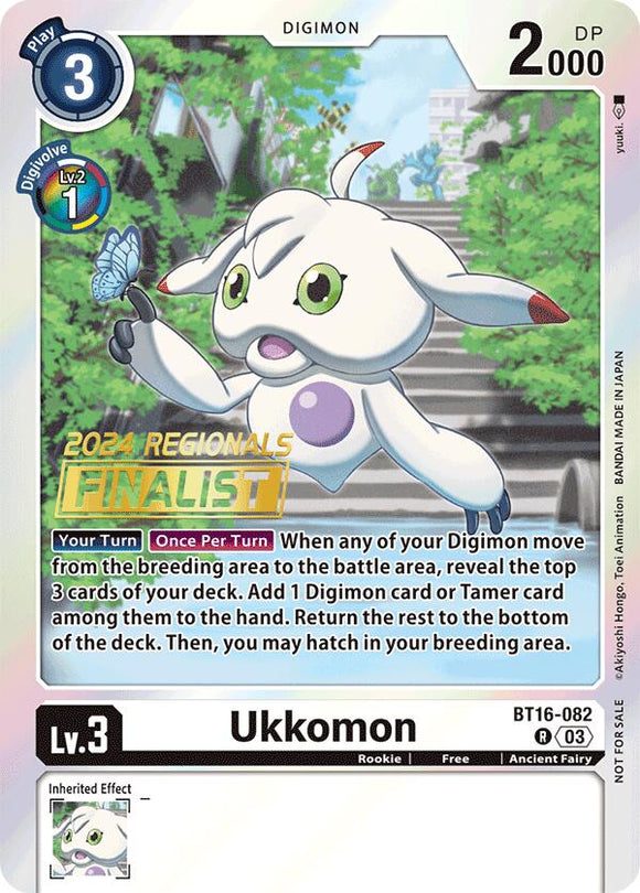 Ukkomon (2024 Regionals Finalist) [BT16-082] [Beginning Observer] Foil