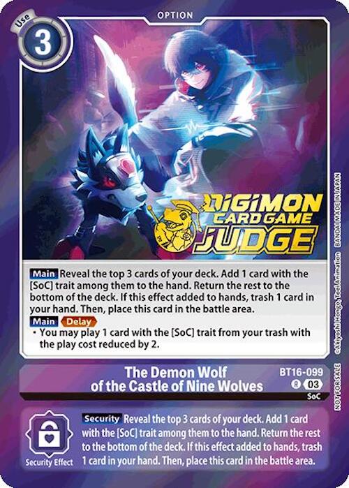 The Demon Wolf of the Castle of Nine Wolves (Judge Pack 6) [BT16-099] [Beginning Observer] Foil