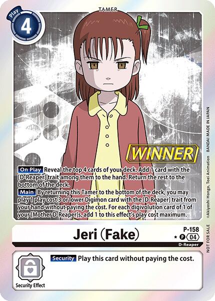Jeri (Fake) (Store Tournament 2024 Oct. - Dec. Winner Pack) [P-158] [Digimon Promotion Cards] Foil