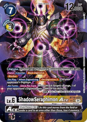ShadowSeraphimon ACE (Alternate Art) [BT18-071] [Release Special Booster 2.0] Foil