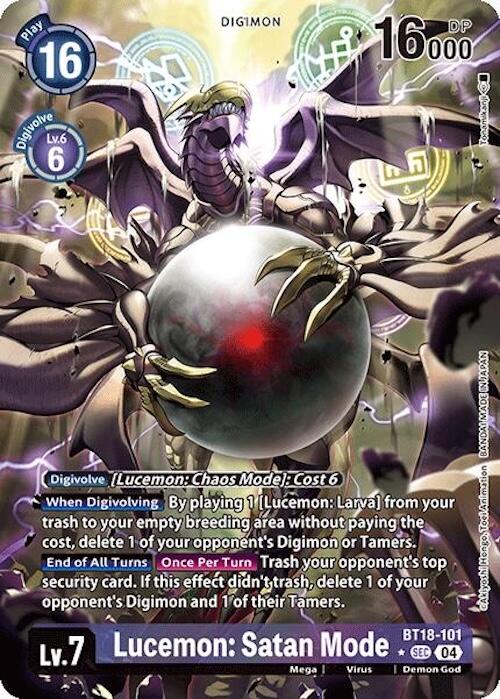 Lucemon: Satan Mode (Alternate Art) [BT18-101] [Release Special Booster 2.0] Foil