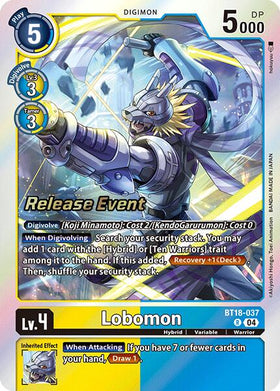 Lobomon [BT18-037] [Release Special Booster 2.0 Celebration Event Cards] Foil