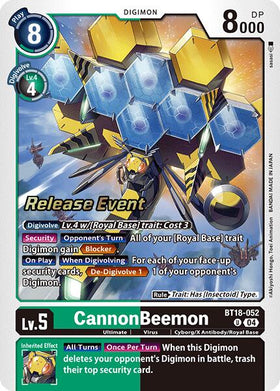 CannonBeemon [BT18-052] [Release Special Booster 2.0 Celebration Event Cards] Foil