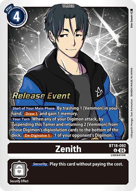 Zenith [BT18-092] [Release Special Booster 2.0 Celebration Event Cards] Foil