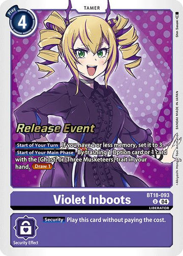 Violet Inboots [BT18-093] [Release Special Booster 2.0 Celebration Event Cards] Foil