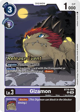Gizamon [BT19-066] [Release Special Booster 2.0 Celebration Event Cards] Foil