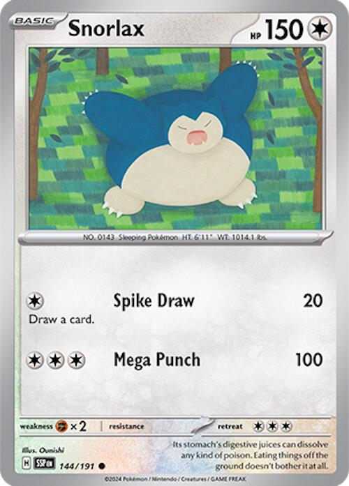 Snorlax [144/191] [Surging Sparks] Reverse Holofoil