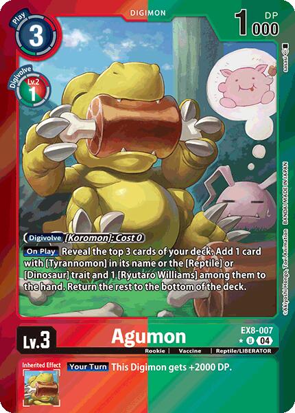 Agumon - EX8-007 (Limited Foil) [EX8-007 U] [Chain of Liberation] Foil