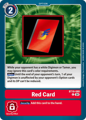 Red Card [BT19-089] [Release Special Booster 2.5]