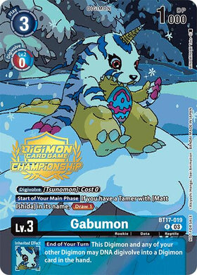 Gabumon (Championship 2024 Tamers Pack) [BT17-019] [Secret Crisis] Foil