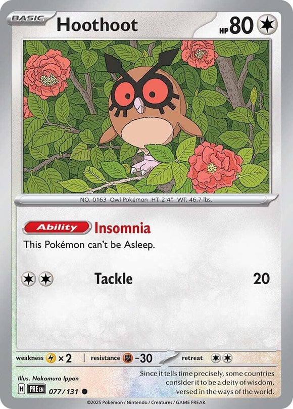 Hoothoot [077/131] [Prismatic Evolutions] Reverse Holofoil