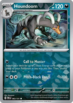 Houndoom (Master Ball Pattern) [063/131] [Prismatic Evolutions] Holofoil