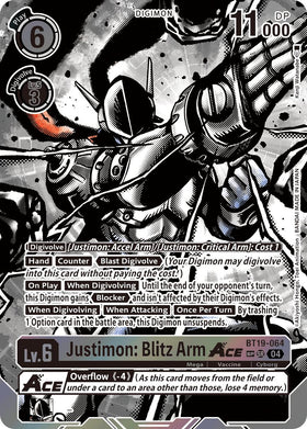 Justimon: Blitz Arm ACE (Textured) [BT19-064 SR] [Release Special Booster 2.5] Foil