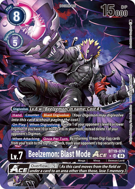 Beelzemon: Blast Mode ACE (Alternate Art) [BT19-074 SR] [Release Special Booster 2.5] Foil