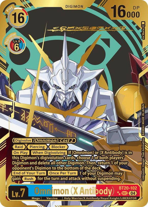 Omnimon (X Antibody) (Textured) [BT20-102] [Release Special Booster 2.5] Foil