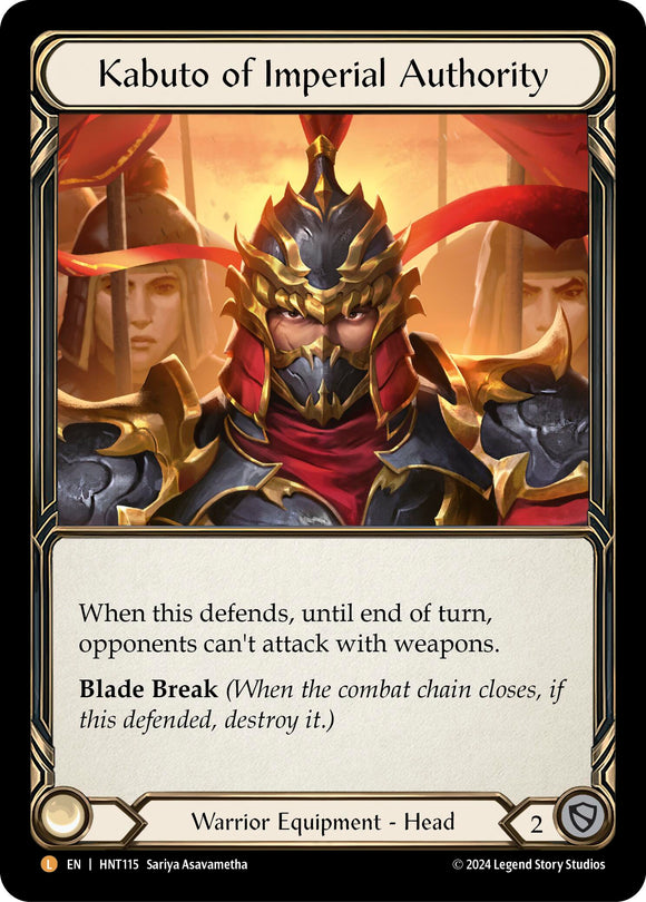 Kabuto of Imperial Authority [HNT115] [The Hunted] Rainbow Foil