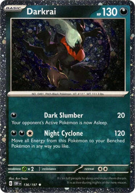 Darkrai (Cosmos Holo) [136/197] [Obsidian Flames] Holofoil