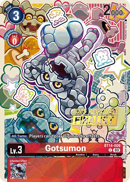 Gotsumon (2025 Regionals Finalist) [BT14-009] [Blast Ace] Foil