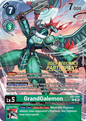 GrandGalemon (2025 Regionals Participant) [EX7-034 R] [Digimon LIBERATOR] Foil